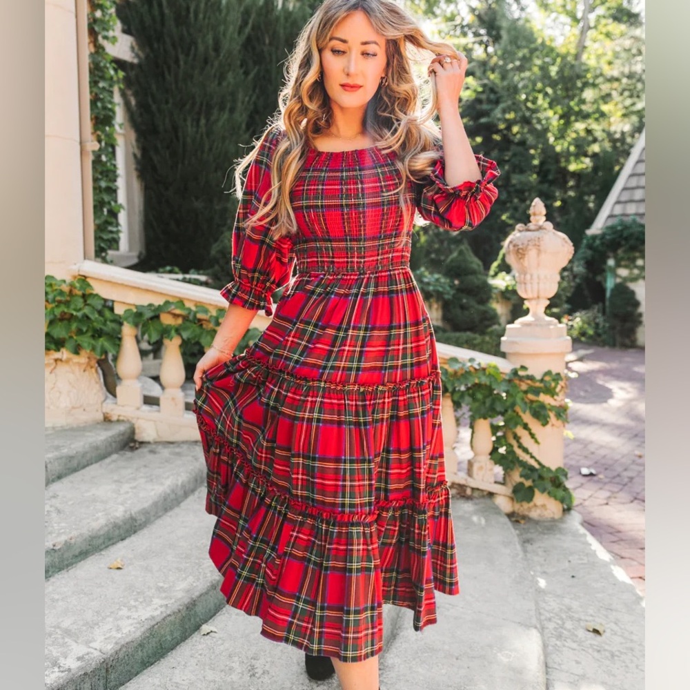 Ivy City Co Madeline Dress In Plaid Small
